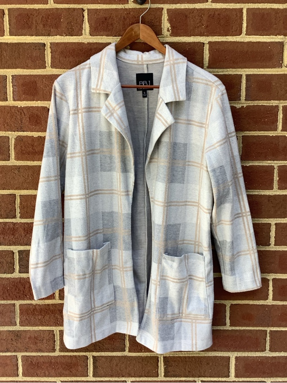 EUC BBJ Los Angeles Plaid Open Shirt Jacket Shacket S